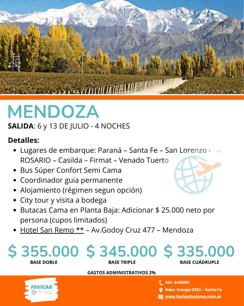 Mendoza – Vac. de invierno